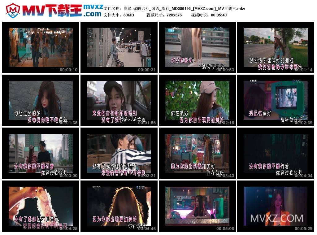 高溜-你的记号_国语_流行_MD306196